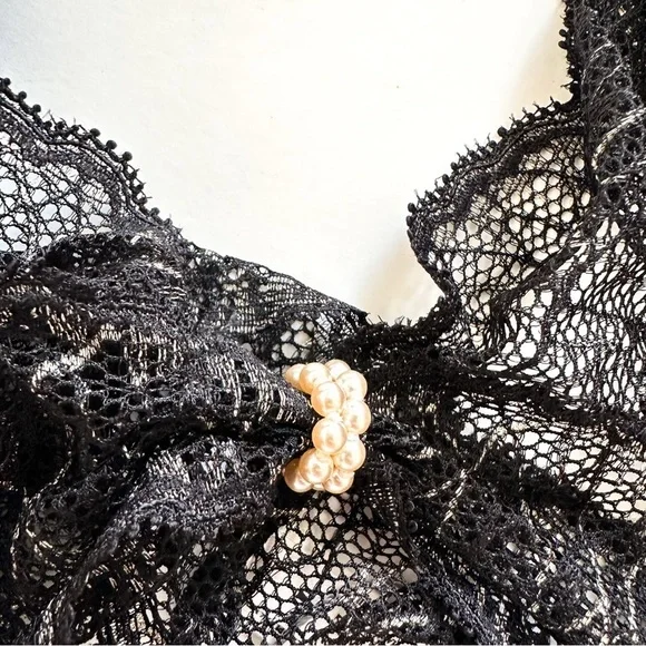 Bracli Pearl Sydney Bra in Black/Gold Lace with Pearls size L NWT NIB - Picture 4 of 11